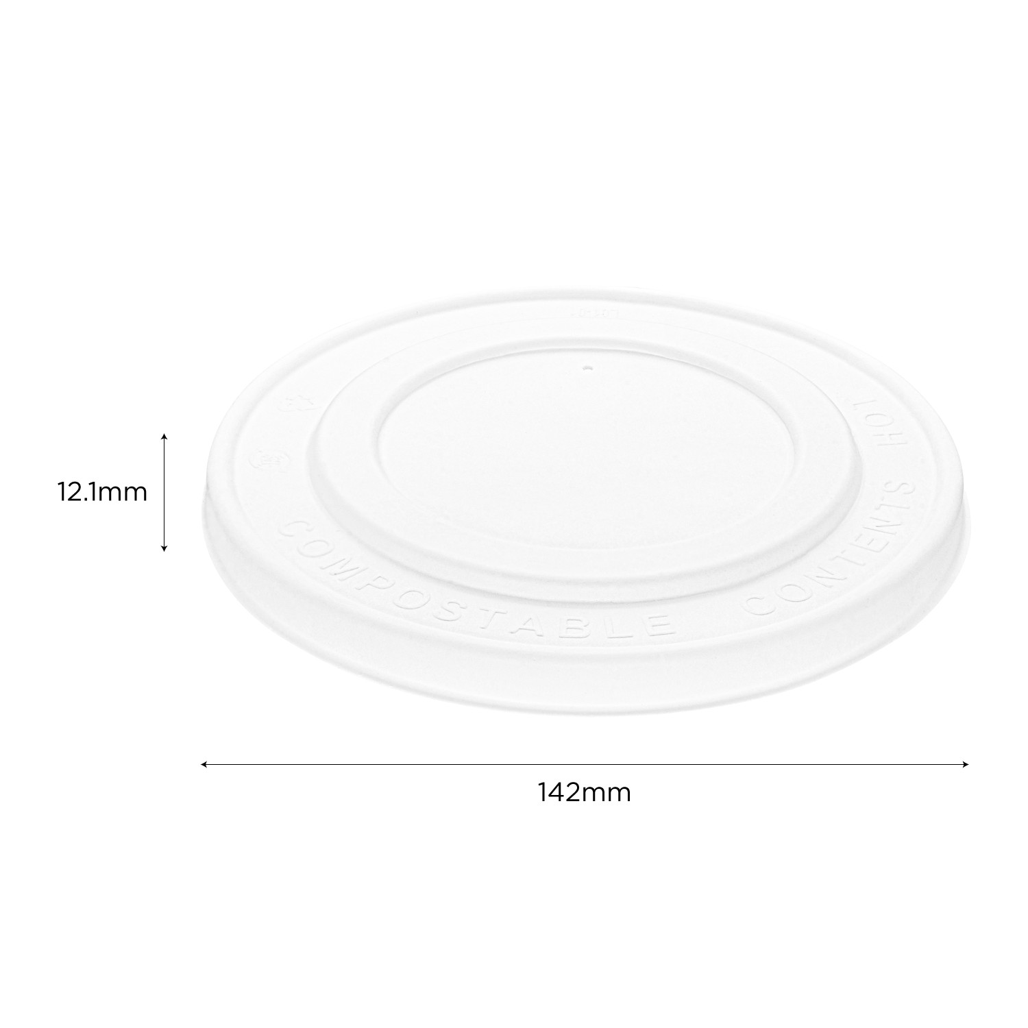 Karat Earth Fiber Paper Flat lid for 24-32 oz Paper Container (142mm) – 600 pcs
