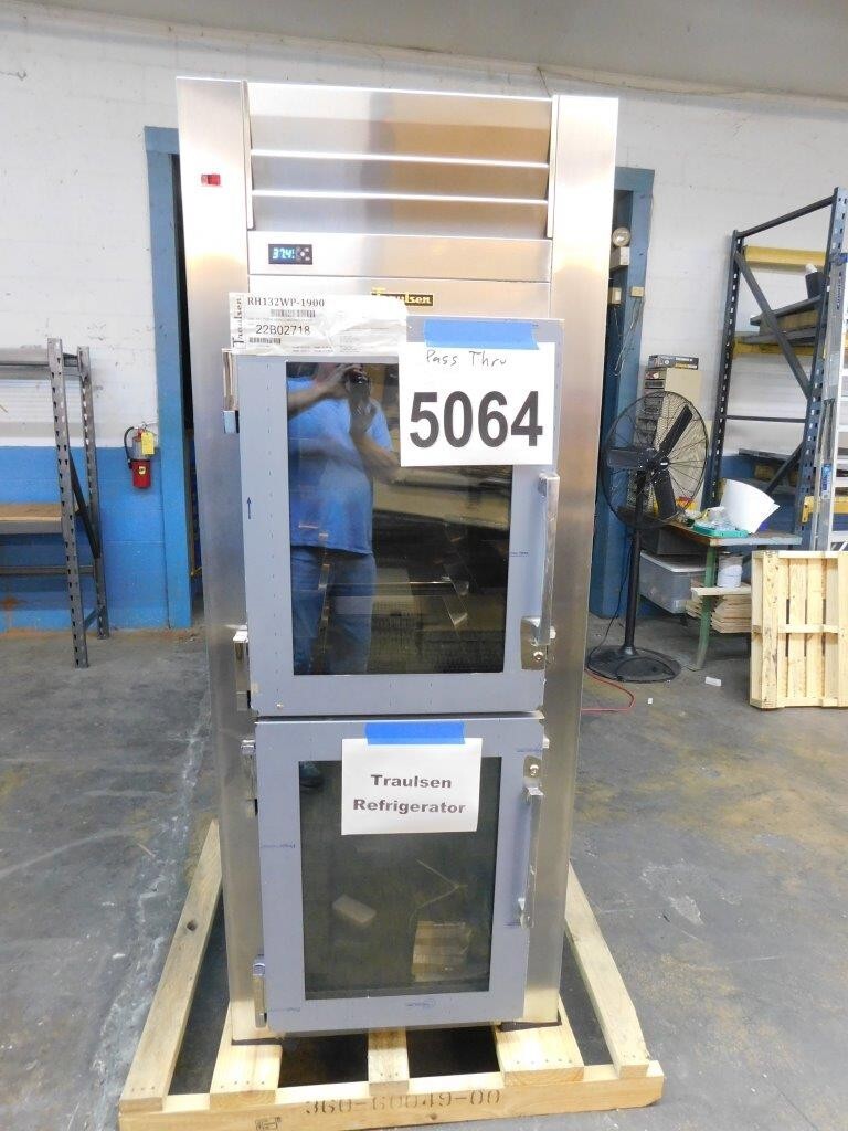 5064 New Aged Inventory Traulsen Split Glass Door PT Refrigerator RHT132WPUT-HHG