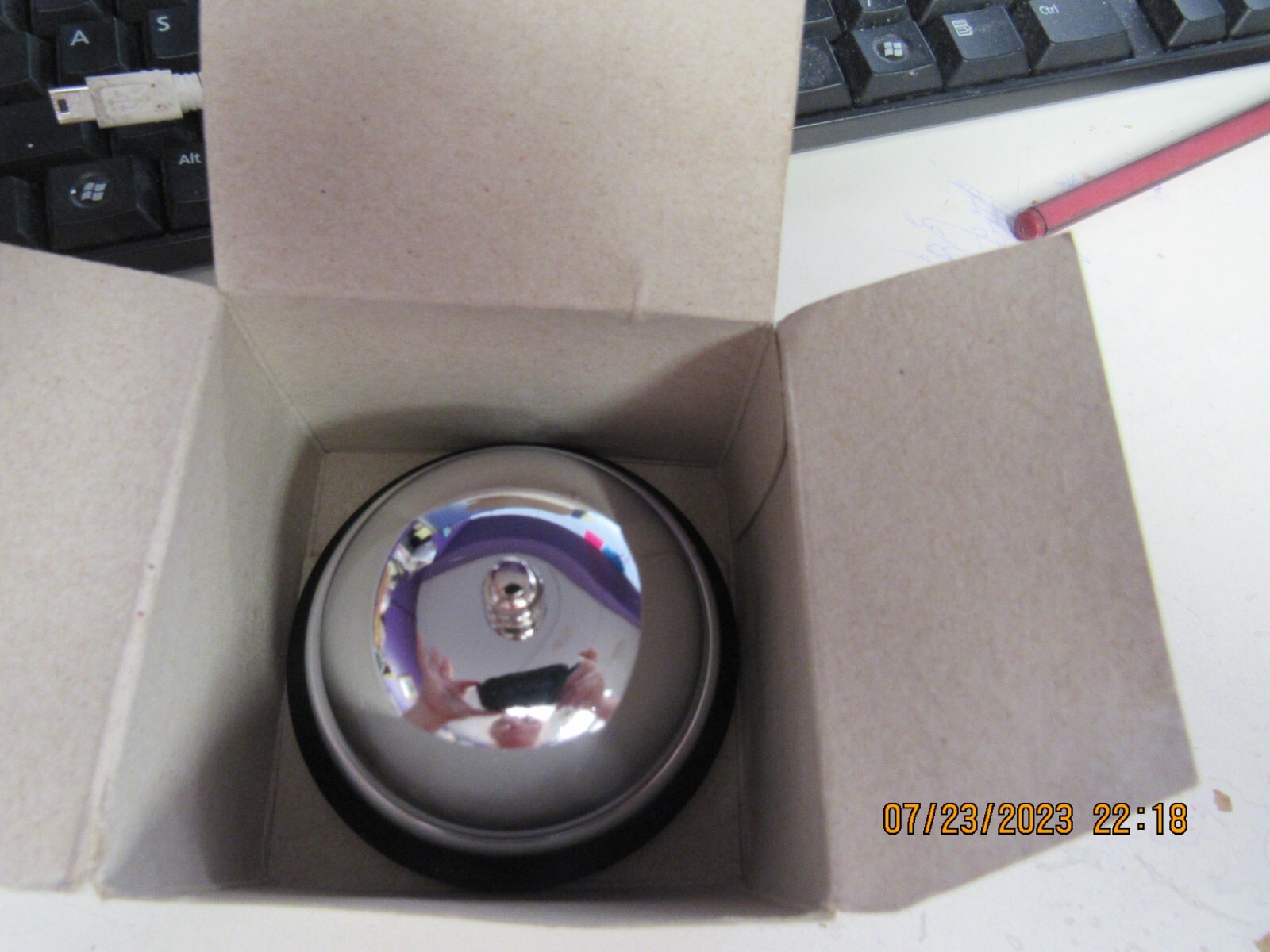 TABLECRAFT PRODUCTS COMPANY 8381 Metal Call Bell, «Ring For Service» Bell