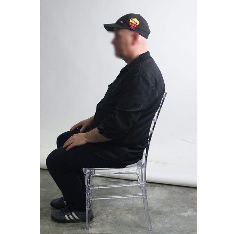 Set of 3 Fully Assembled Transparent Crystal Dining Chair for Wedding ,party.