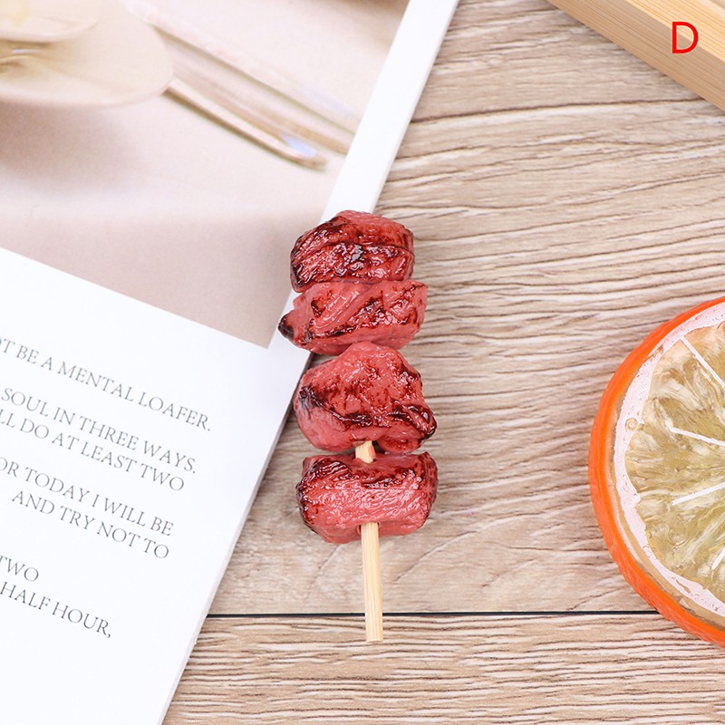 1Pcs Cute Mini Play Toy BBQ Simulation Food Miniature For Doll House Toy IJc^-N8