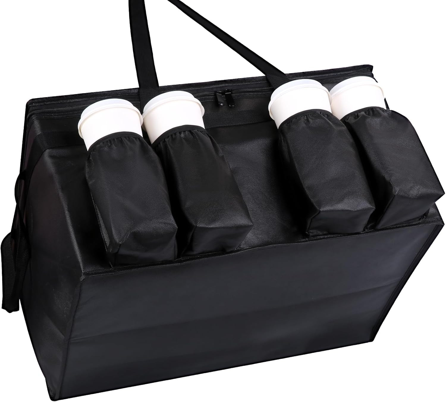 Catering Bag for Doordash 22X14X13 Insulated Food Delivery Bag with Cup Holders/