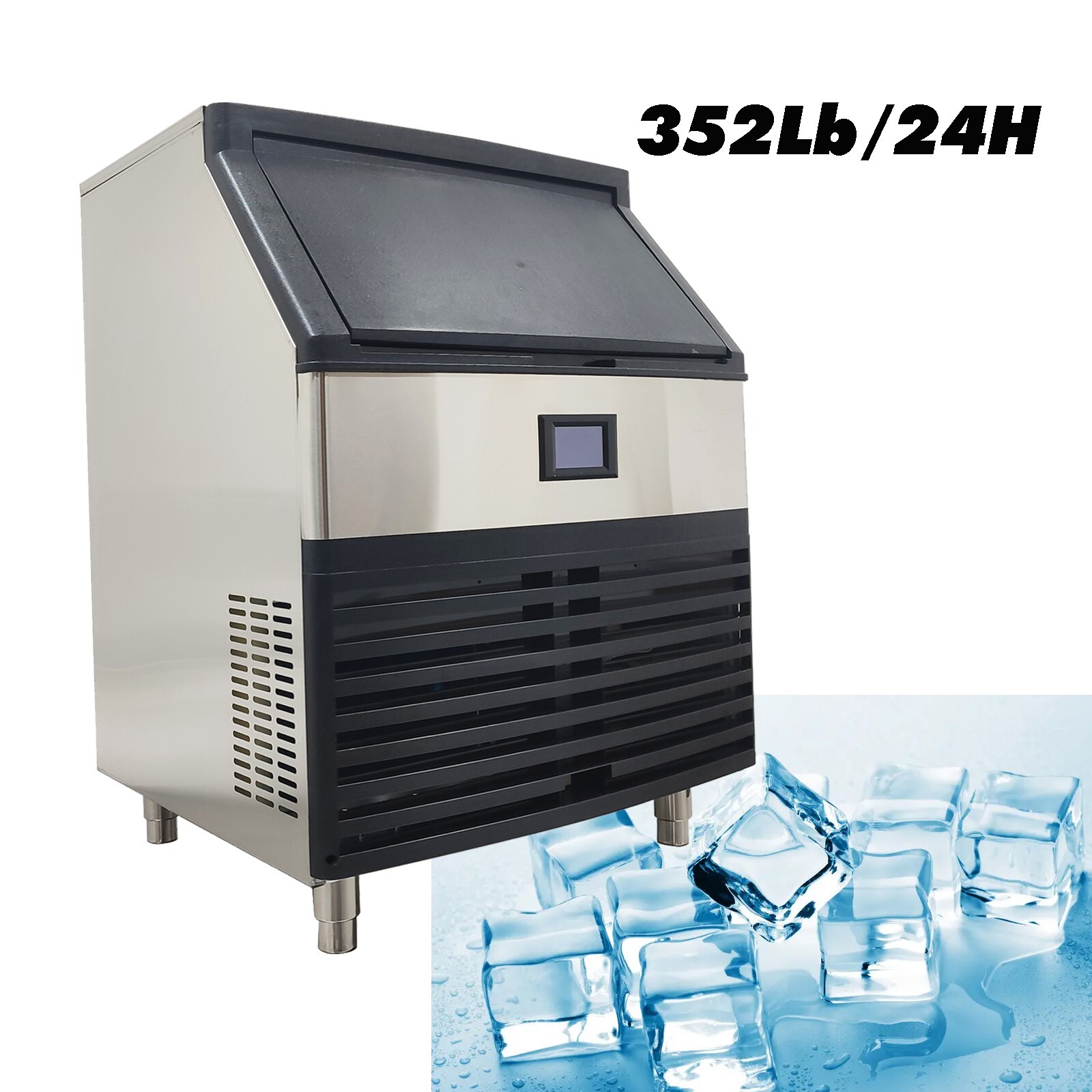 Water Cooled Ice Maker 110V Commercial Refrigeration Mechanical 352Lb/Hour