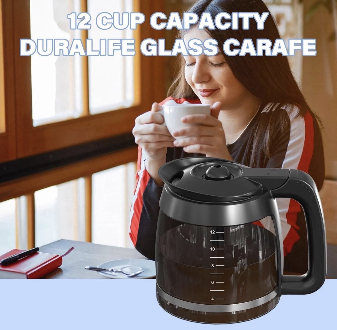 12-Cup Coffee Pot Replacement Carafe Compatible with Ninja Coffee Brewer Maker