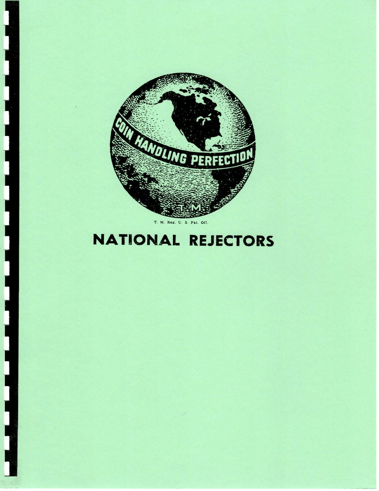 National Rejectors Vintage Manuals, Select Model. Reprint, CD or Thumb drive