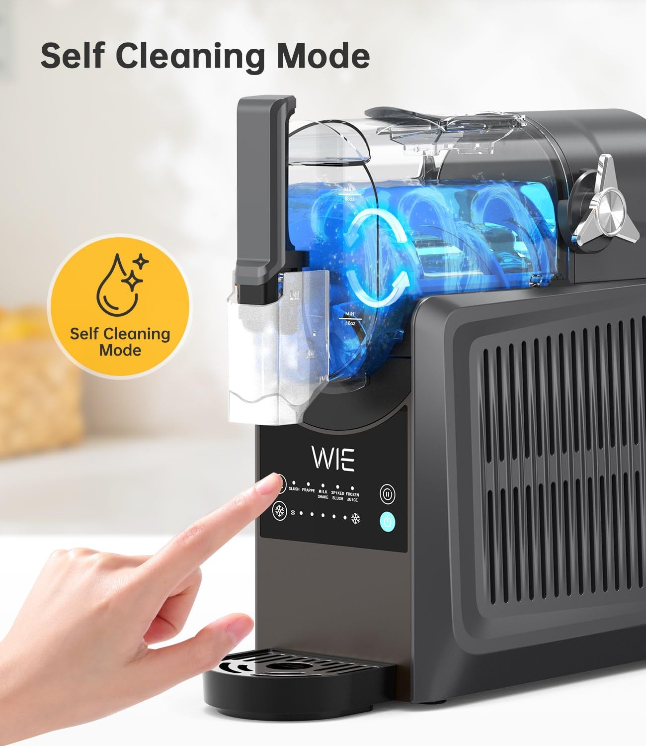 WIE Slushie Machine for Home, 88oz Slushy Machine No Ice Needed with 5 Presets,