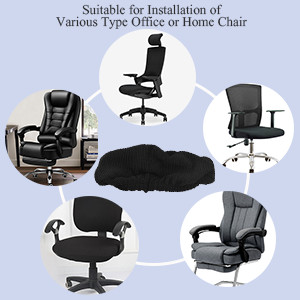 Black Polyester Elastic Stretch Chair Arm Covers, Machine Washable Office Chair