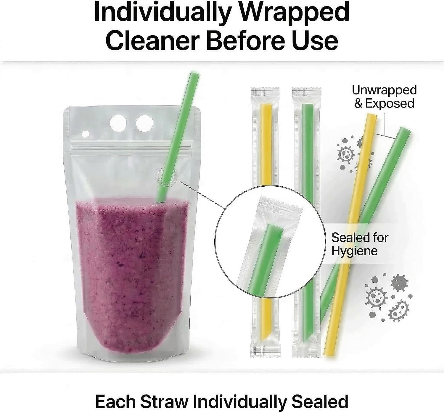 Convenient Pouches for Events – 200 Pack