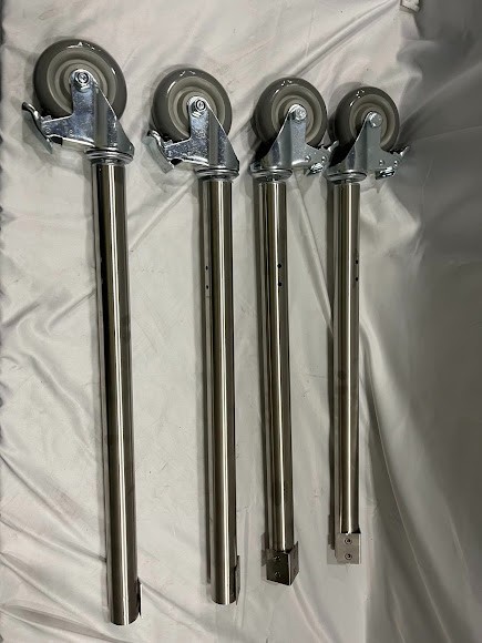 Avantco Locking Caster with Leg for Avantco 177STE Steam Tables – 4/Pack