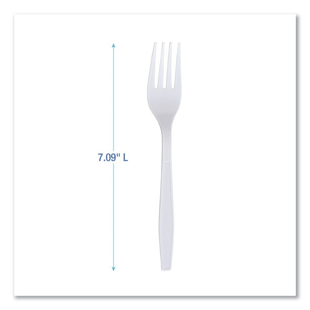 Boardwalk FORKHWPPWIW Heavyweight Wrapped Polypropylene White Fork (1000/Ct) New