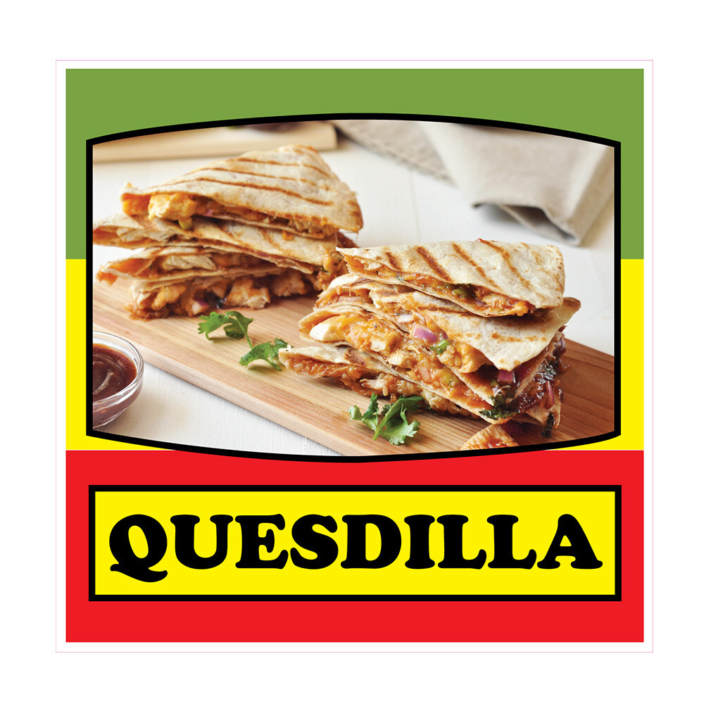 Food Truck Decals Quesadillas Restaurant & Food Concession Concession Sign Brown