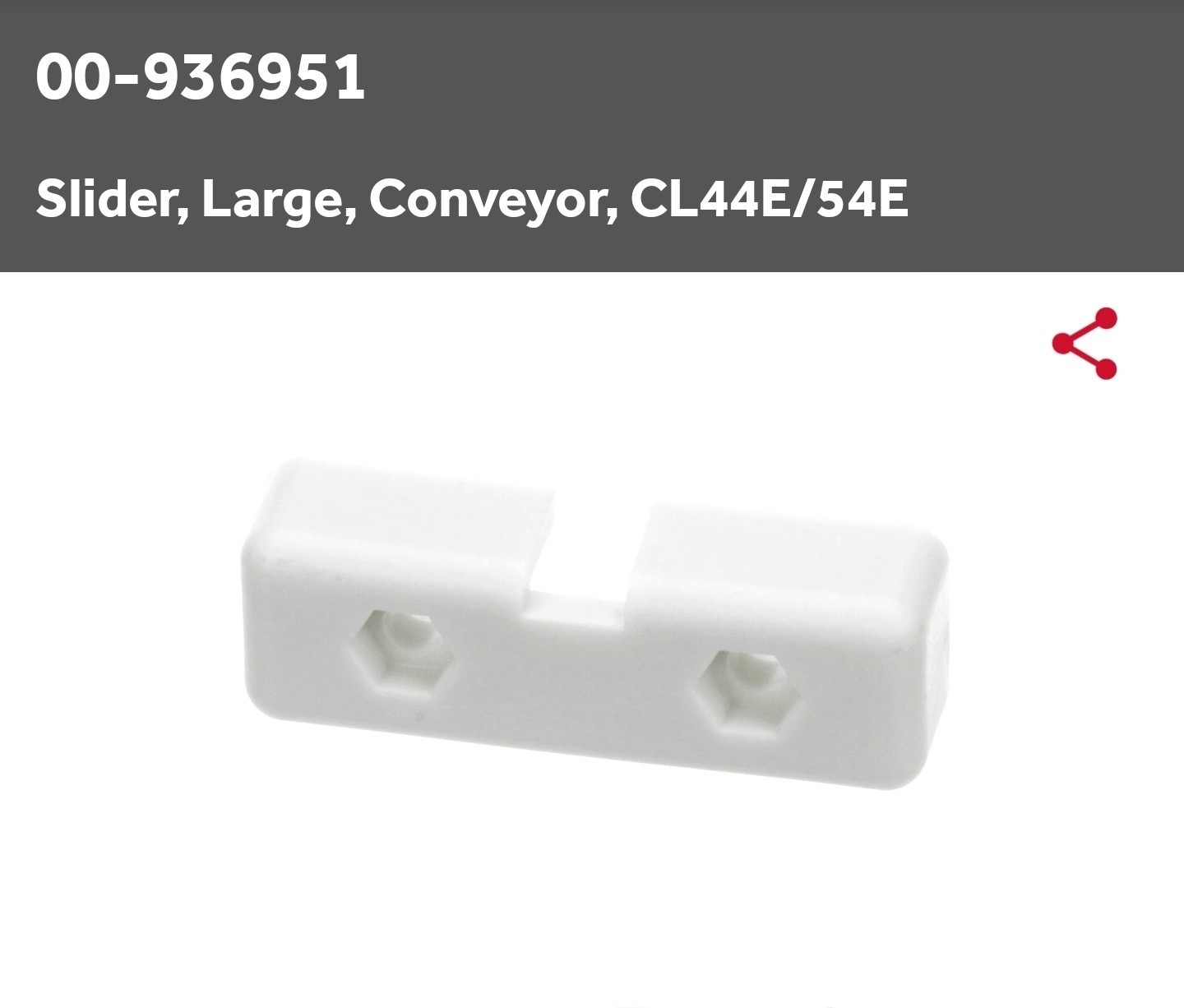 HOBART LARGE SLIDER. PART NUMBER 00-936951. #141