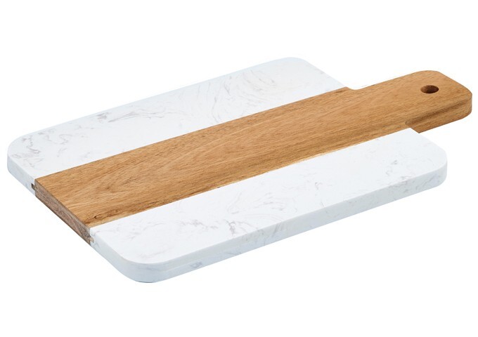 Winco Wood-and-Marble Serving Board 11-1/2″ x 7″ x 1/2″ Thick – 1 Each