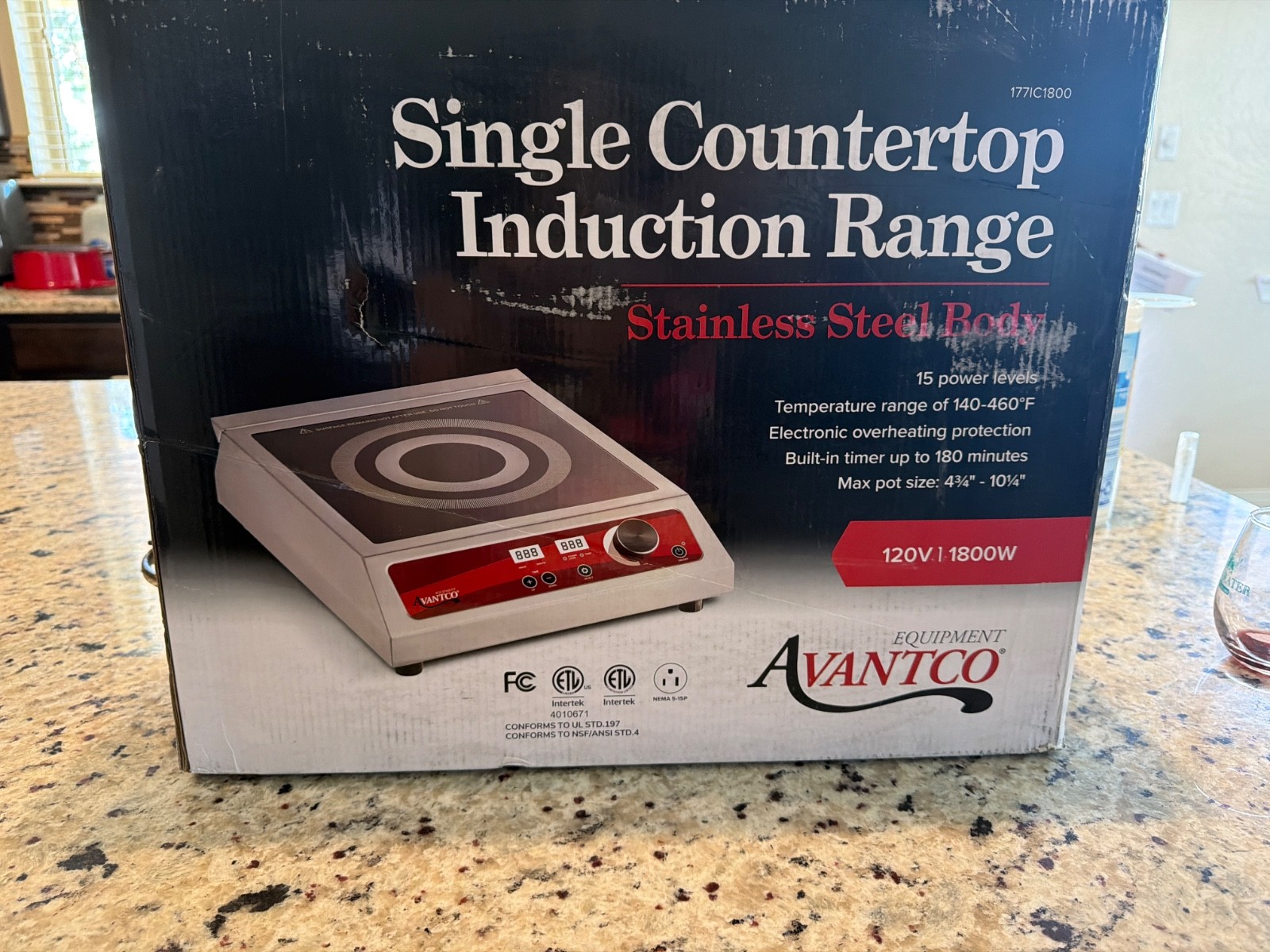 avantco single countertop induction range