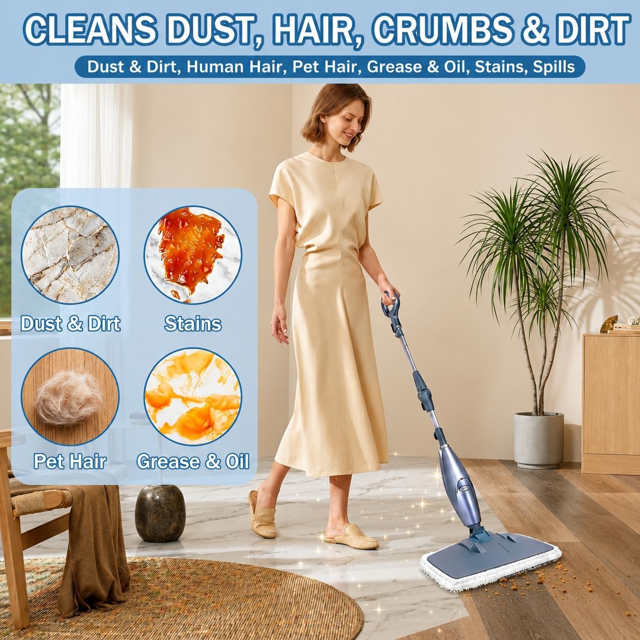 Tidy Monster 6 Pack Steam Mop Replacement Pads Compatible Shark S1000 S3101