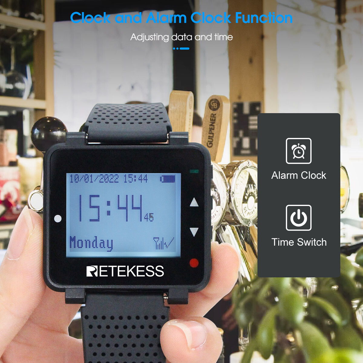 Retekess T128 Restaurant Wireless Calling System Watch Receiver 20 Buttons Cafe
