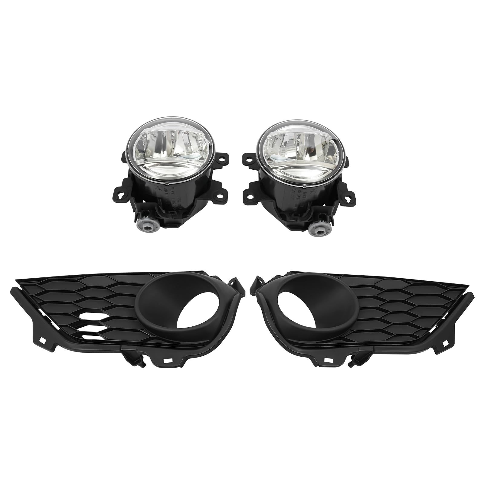 LED Fog Light Pair for 2019-2022 Honda Pilot Clear Black Housing OE 71102TG7A60