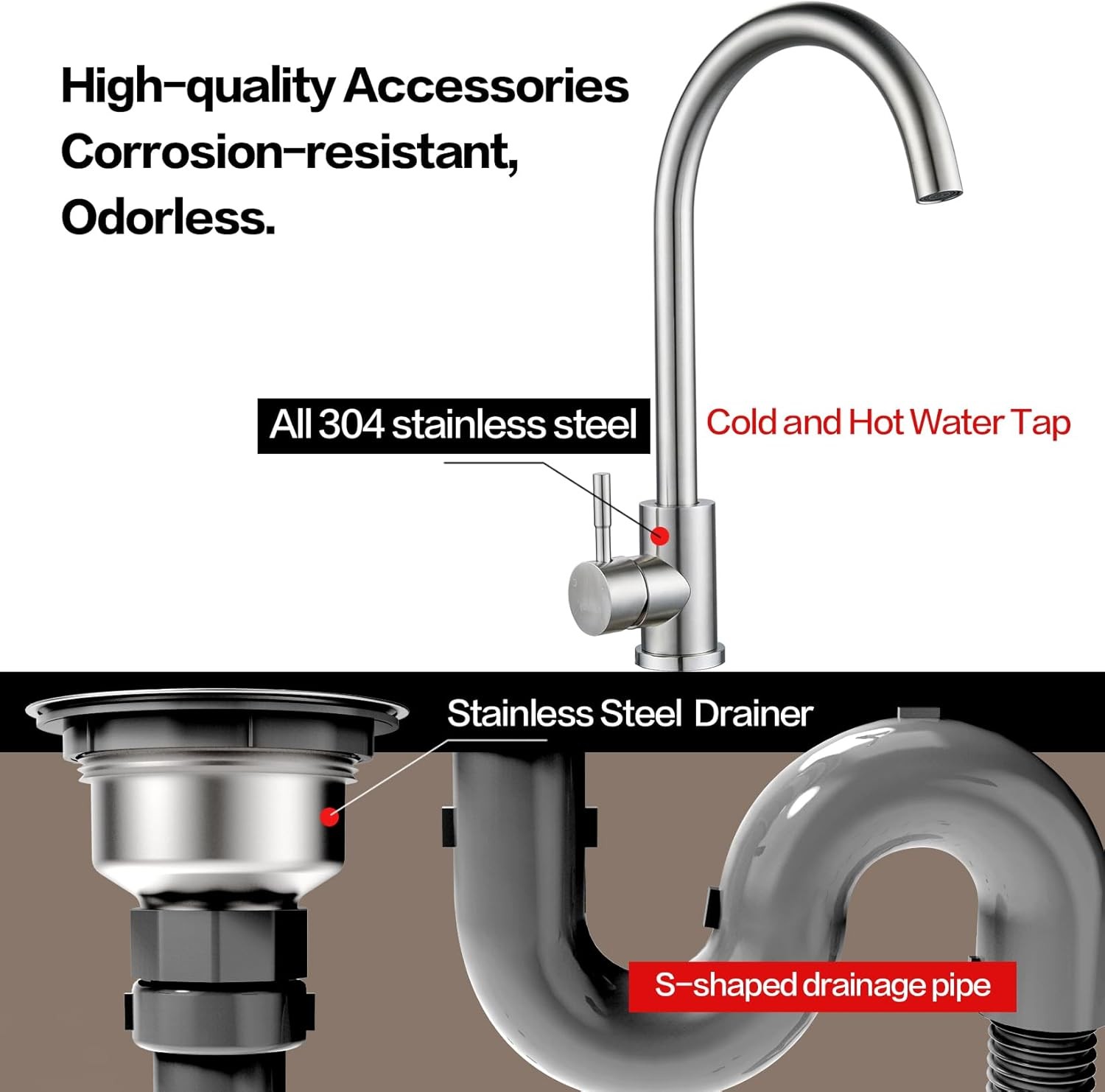 Freestanding Black Utility Sink, Stainless Steel Shop Sink