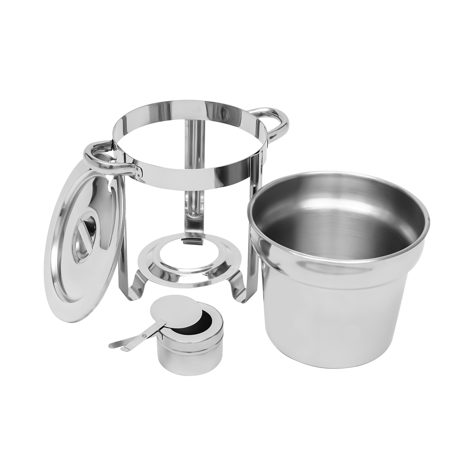 Round Soup Chafer Catering Chafing Dish Food Pan Warmer For Restaurant Kitchen