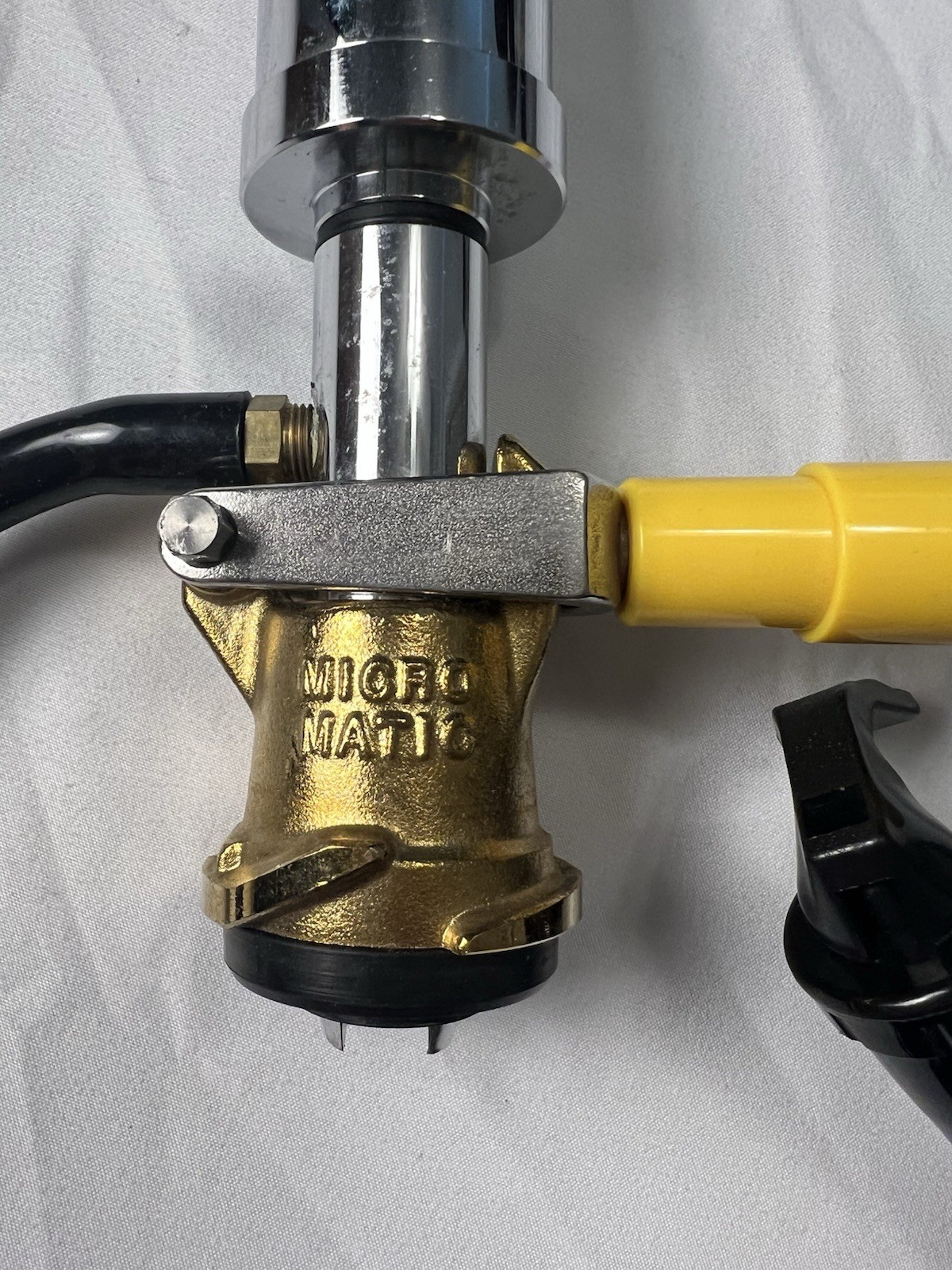 Micro Matic D System/US Sankey Keg Tap Pump Coupler w/ Hose, Black Faucet