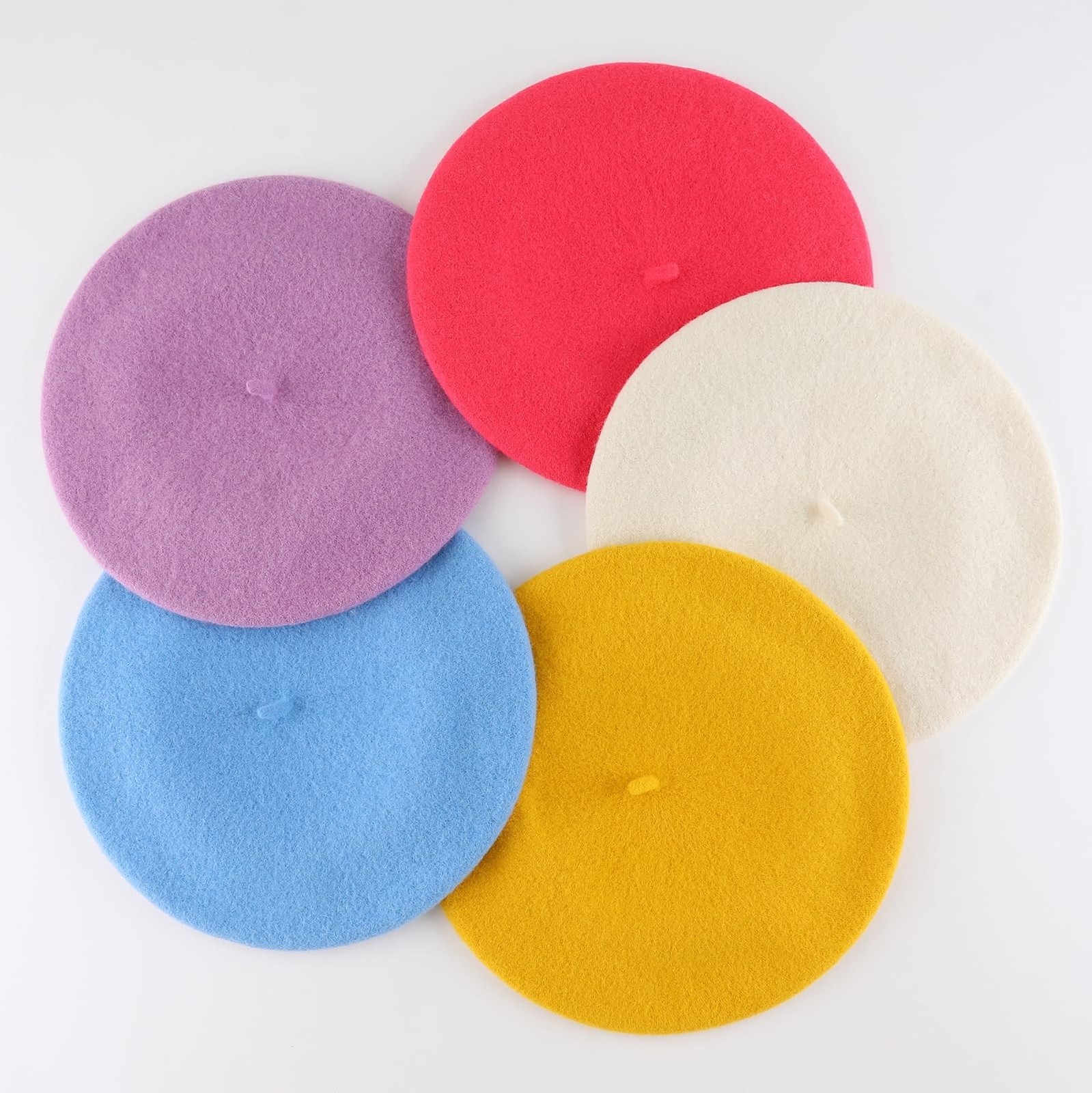 Wool French Berets for Women, Solid Color Beret Hats for Women Girls Lady, Ca…
