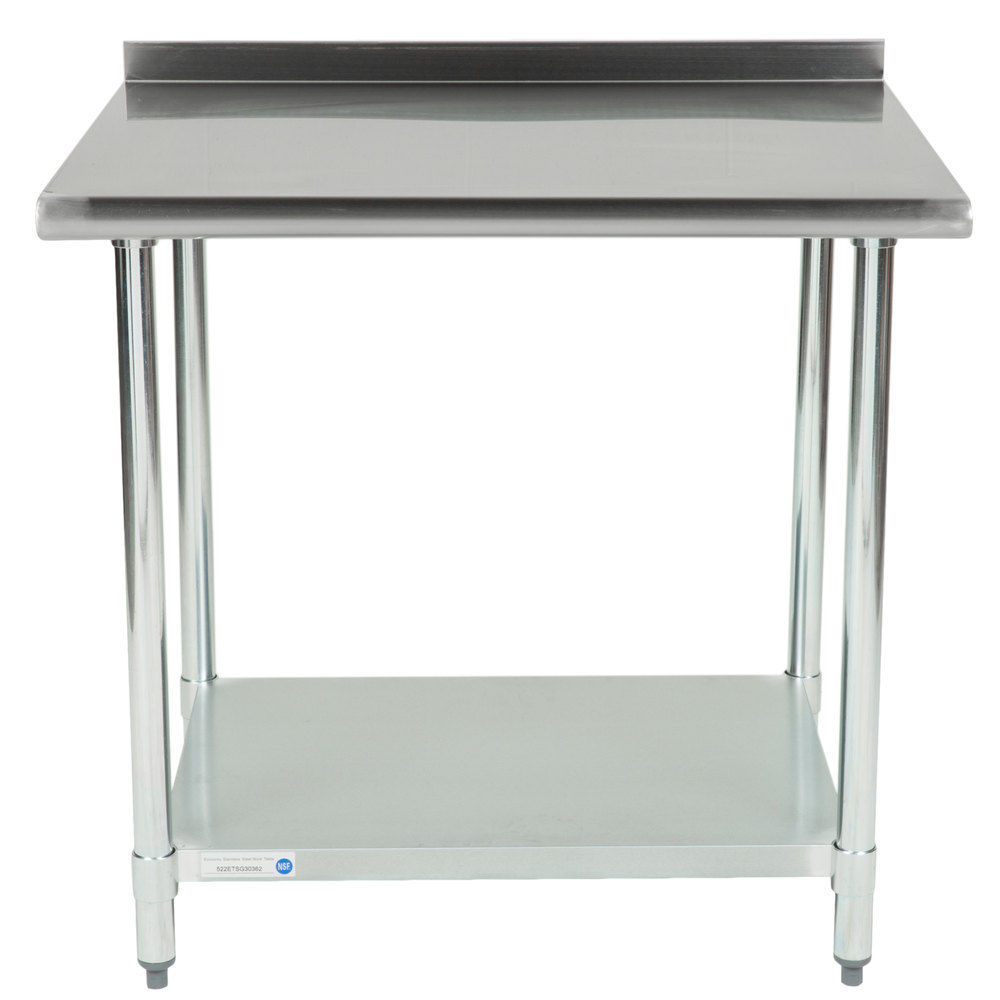 NEW!! 30″ x 36″ Stainless Steel Work Prep Table Undershelf Restaurant Backsplash