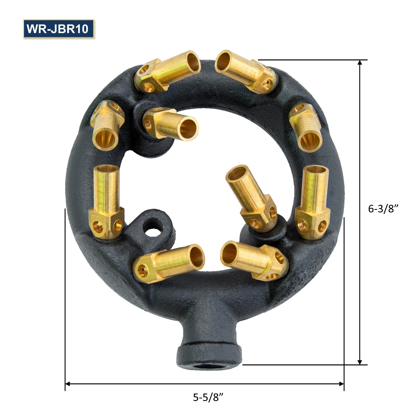 GSW Chinese Wok Range 10 Copper Tips Natural Gas Cast Iron Jet Burner WR-JBR10NG