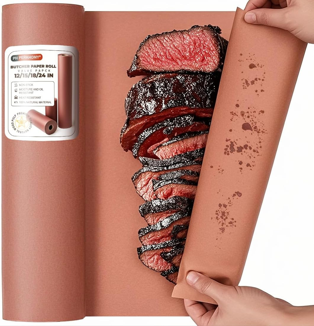 Pink Butcher Paper Roll 18″ X 960″ (80′) for Smoker BBQ Grilling Smoking Meat