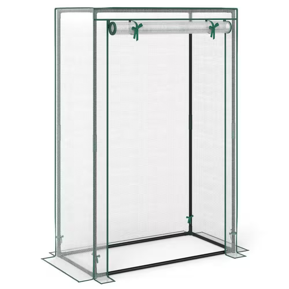 39 In. X 20 In. X 59 In. Portable Mini Greenhouse with Roll-Up Zippered Door, In