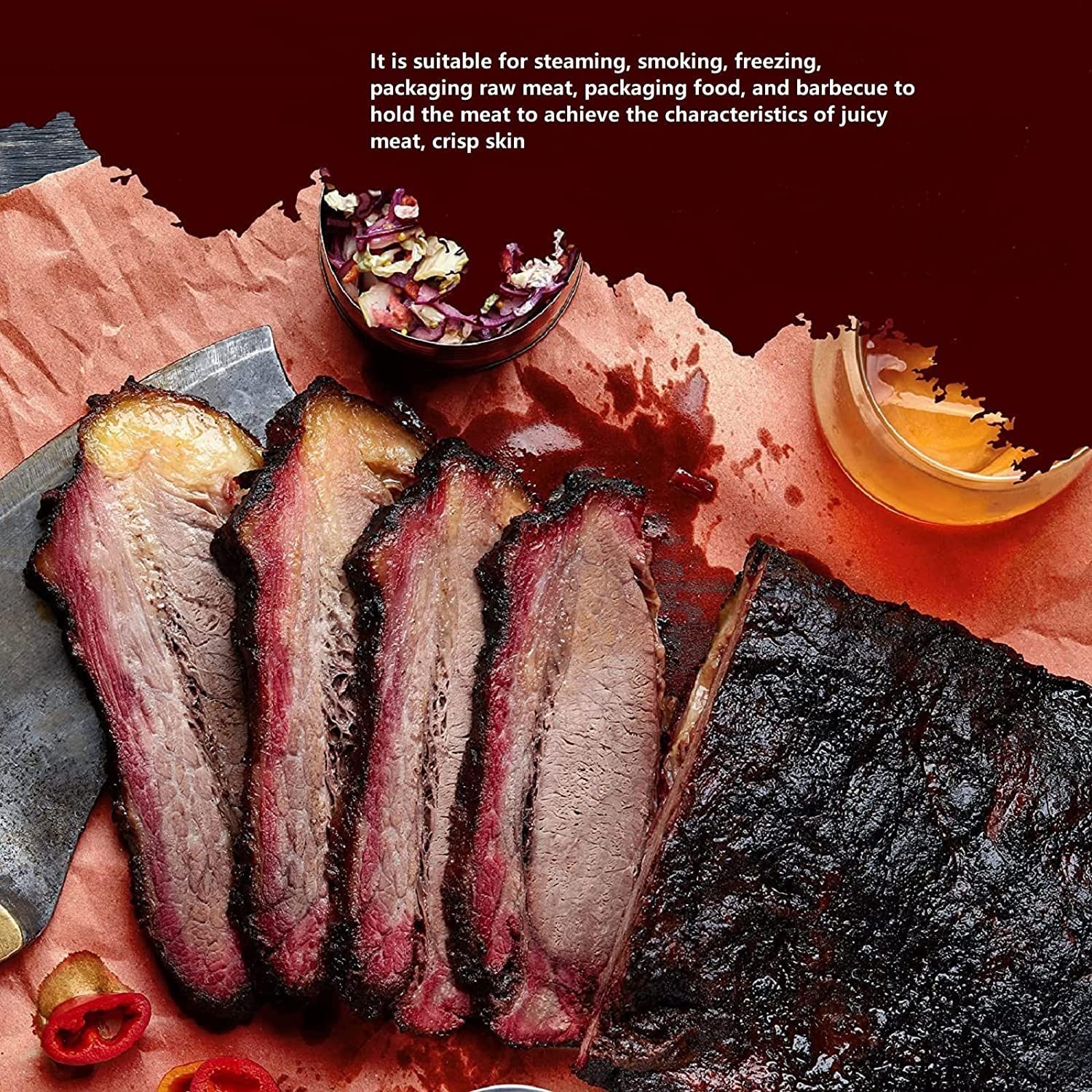 Pink Butcher Paper for Smoking Meat 17.5 in *50ft Food Grade Unbleached