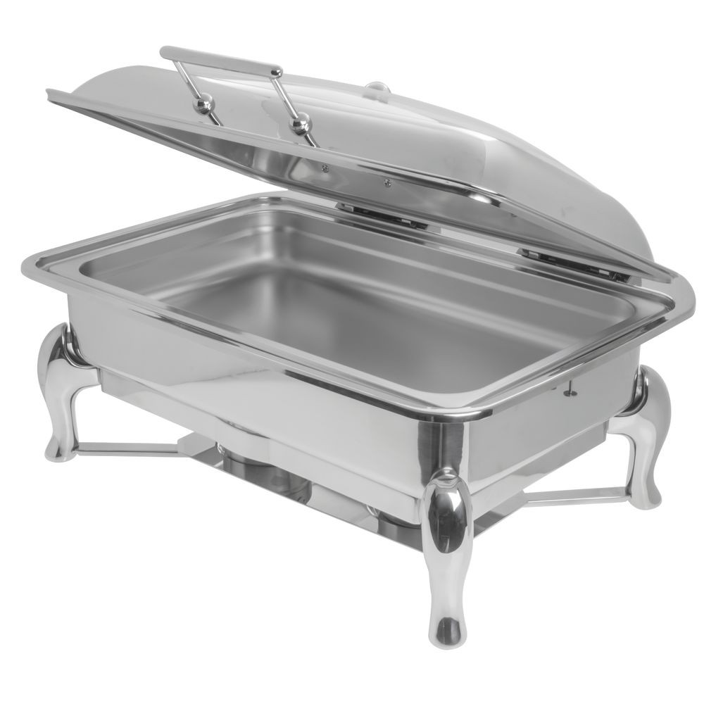 HUBERT® Induction Chafer, Full Size 8 4/5 Qt Classic Stainless Steel – 23″L x