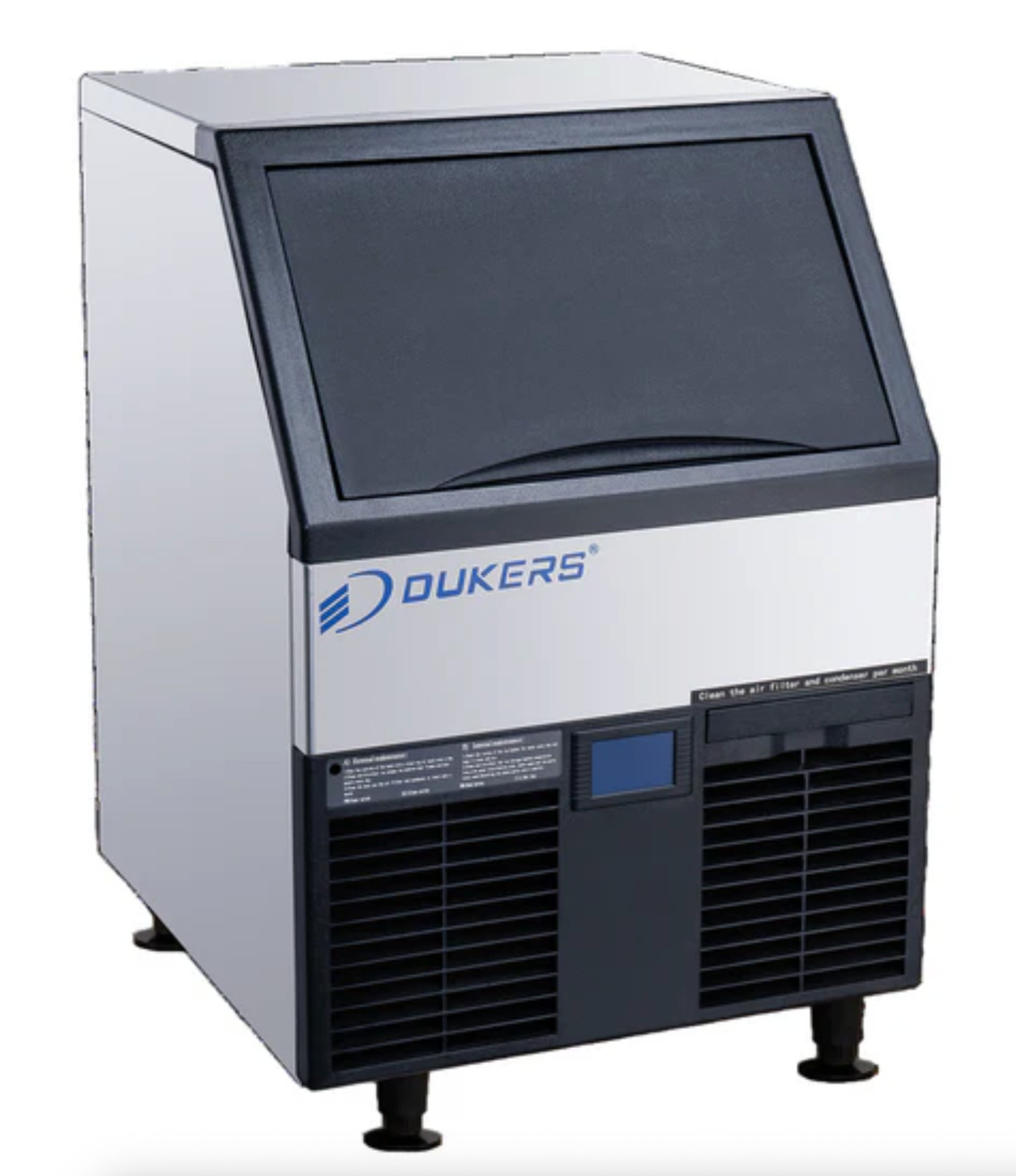 NEW 150 LB Full Cube Undercounter 22″ Ice Machine 40 lb Storage Bin Dukers #4107