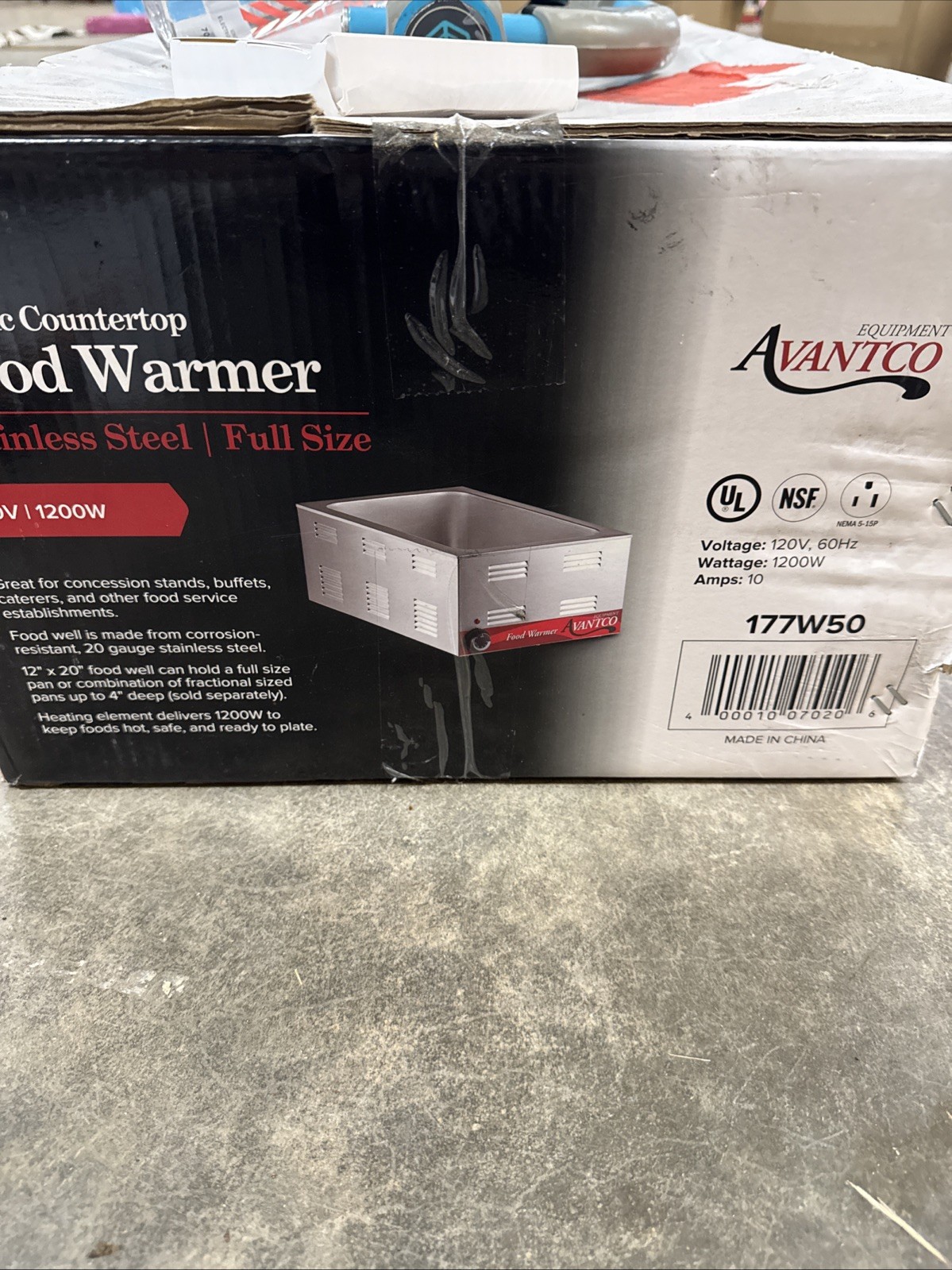 Avantco Electric Countertop Food Warmer Buffet Kitchen Restaurant Commercial Hot