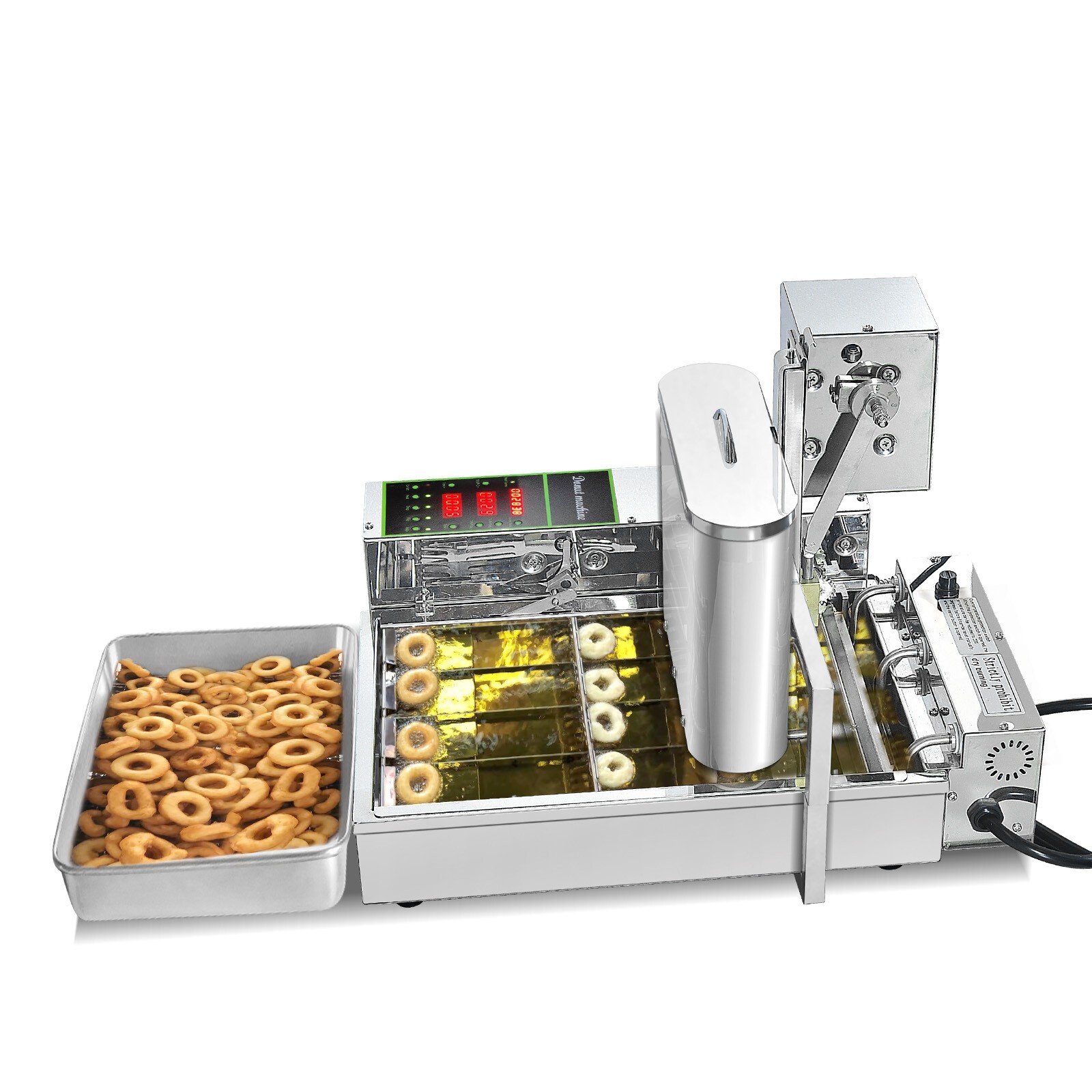Kolice 90% New 4 Rows Production Donuts Frying machine, Mini Doughnut Maker