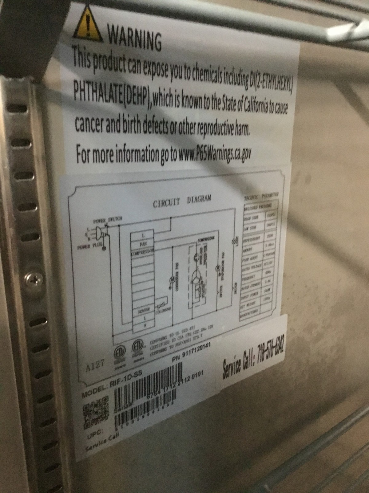 KoolMore RIF-1D-SS Reach-In Freezer 23 Cu Ft Powers On No Cool AS_IS FOR PARTS
