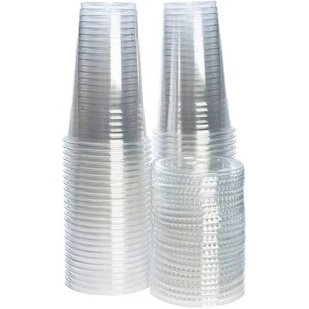 24oz Plastic Clear PET Cups, for All Kinds of Beverages 5 Pack