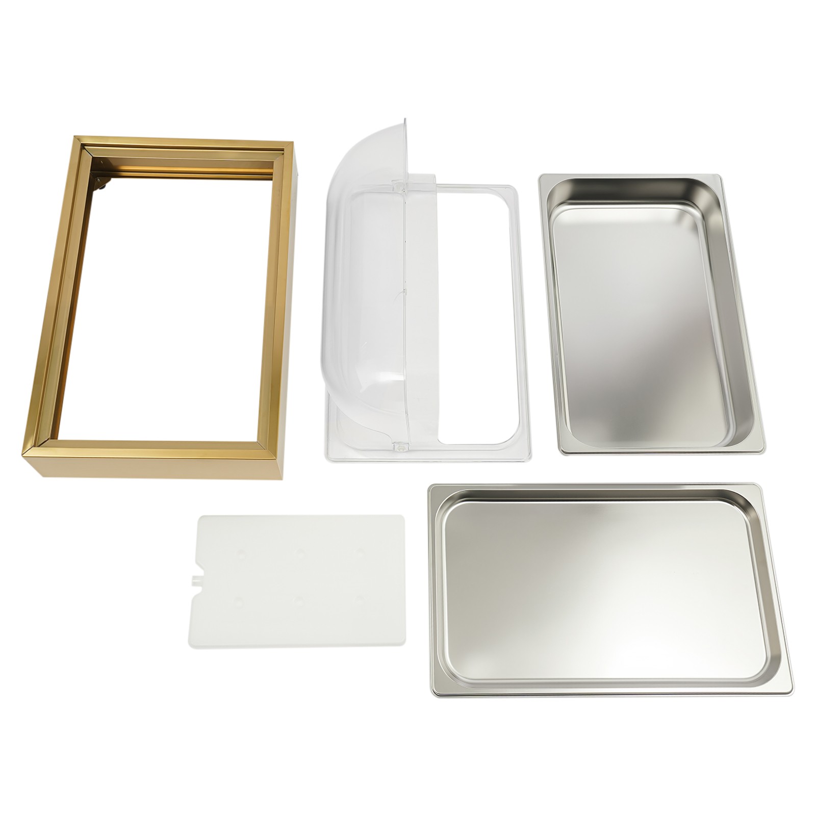 Ice Food Serving Display Tray, Buffet Cold Serving Display Tray, Cooling Food