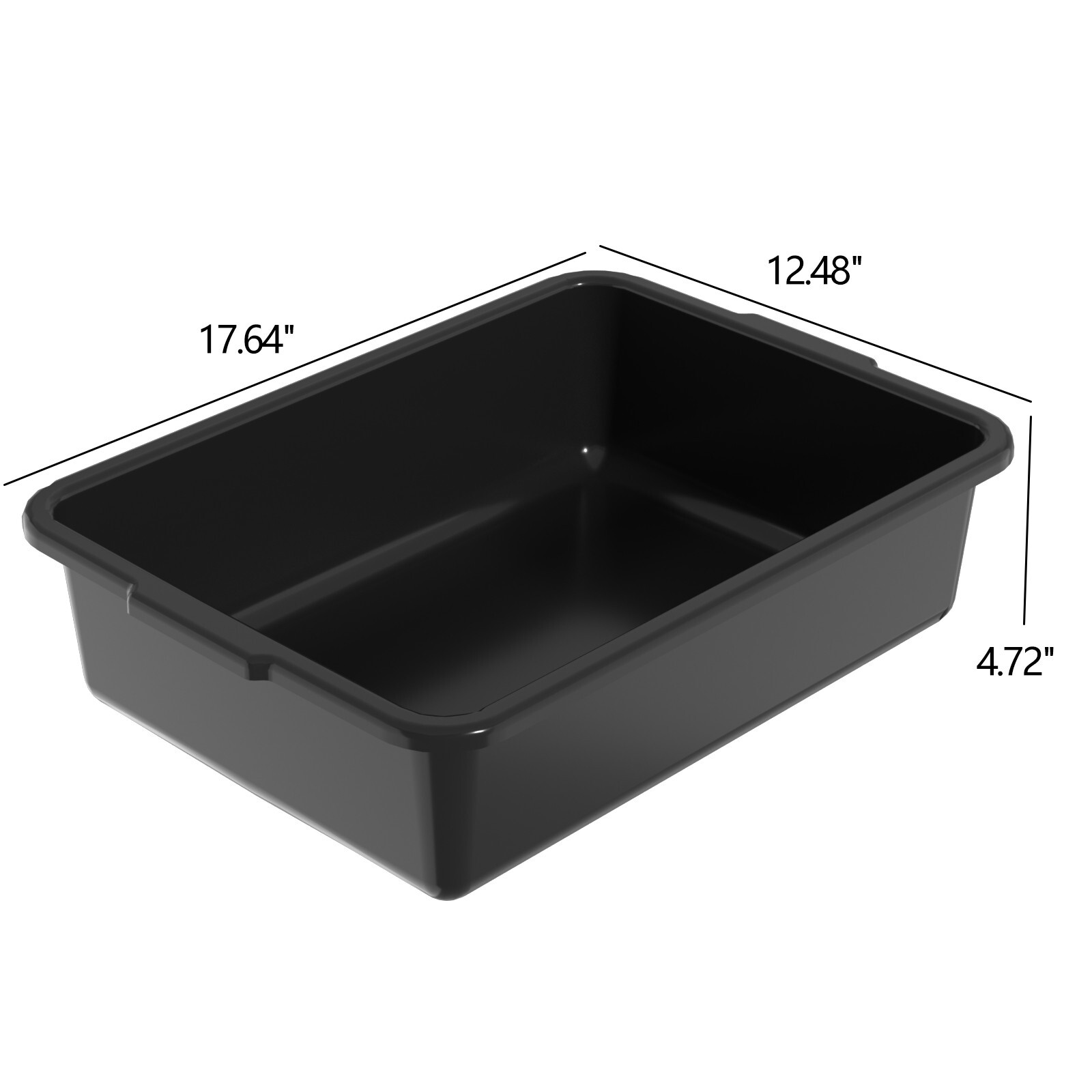 Cand Plastic Dish Tubs, Commercial Bus Box/Wash Basin Tote Box, (12-Packs, 13 L)