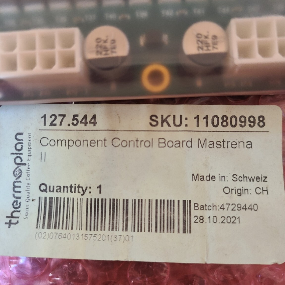Thermoplan Component Control Board Mastrena II