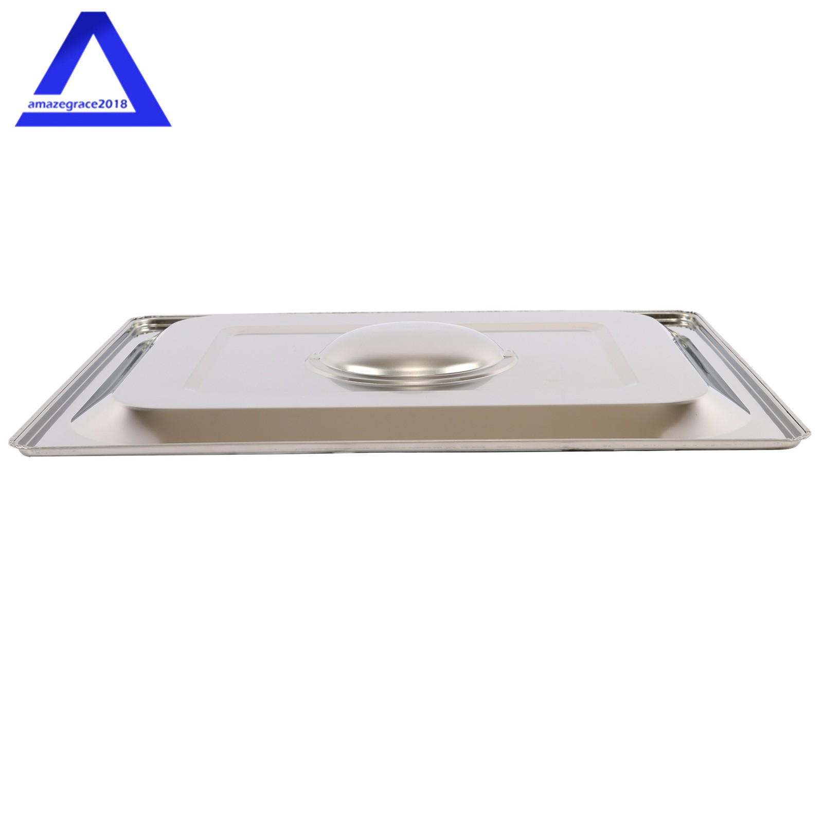 Steam Table Hotel Pans Half Size 4″ Deep 4Pcs Stainless Metal Tray with Lid