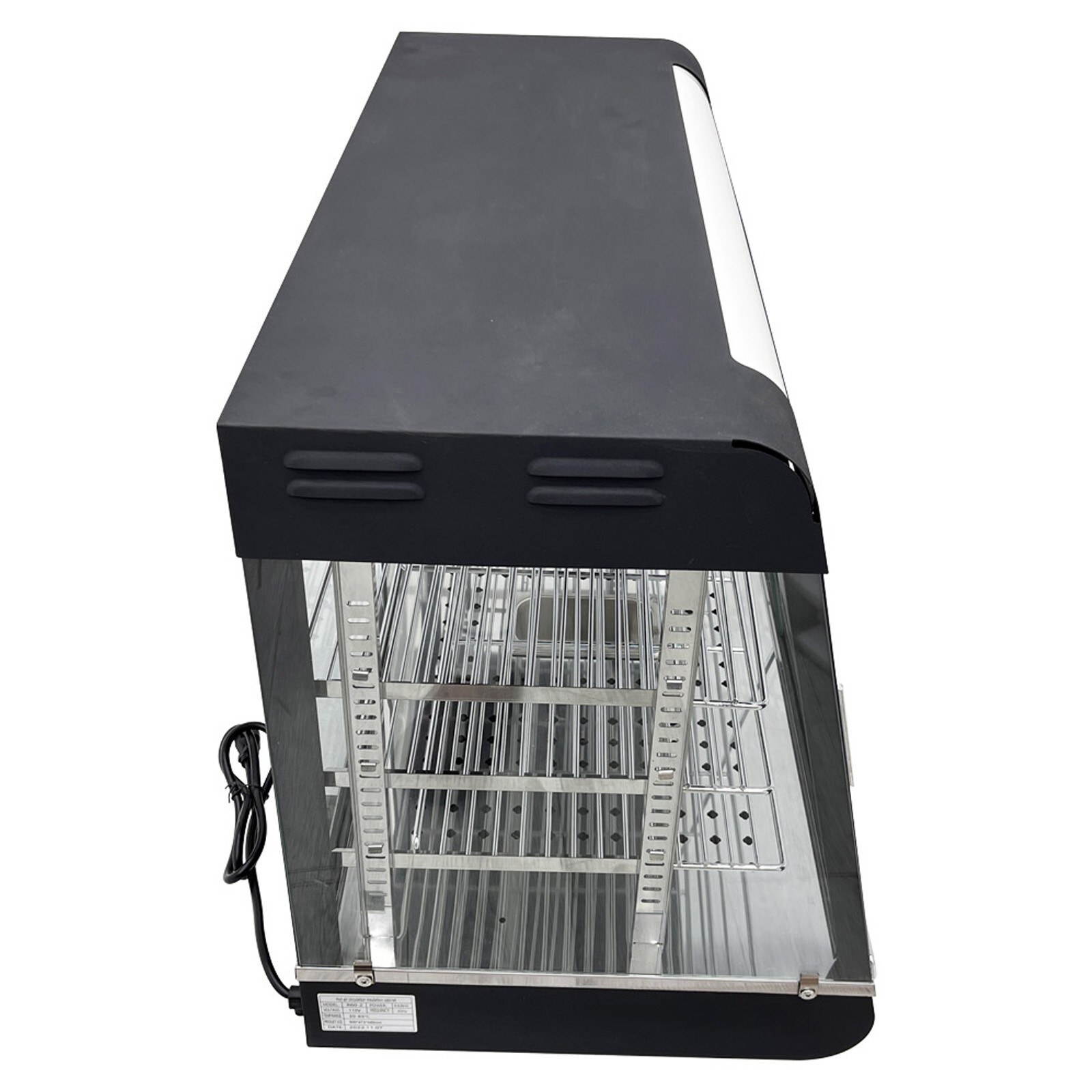 35in Food Display Heating Cabinet 3 Layer Egg Tart Heating Insulation Cabinet