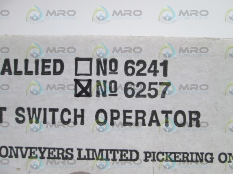 ALLIED CONVEYERS LIMIT SWITCH OPERATOR 6257 NSMP