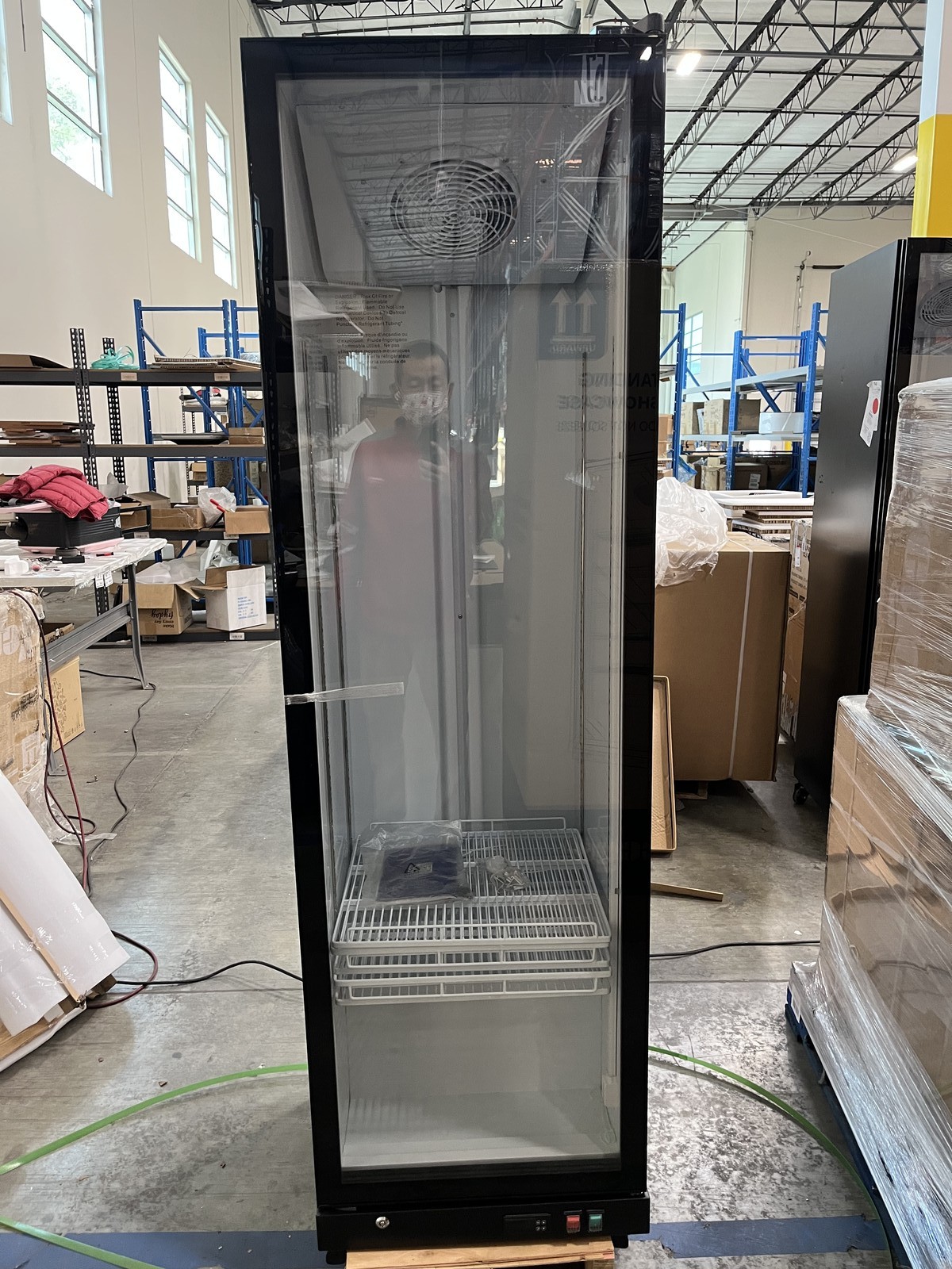 Yeego Commercial Display Beverage Refrigerator 12.36 Cu.ft Merchandiser Upright