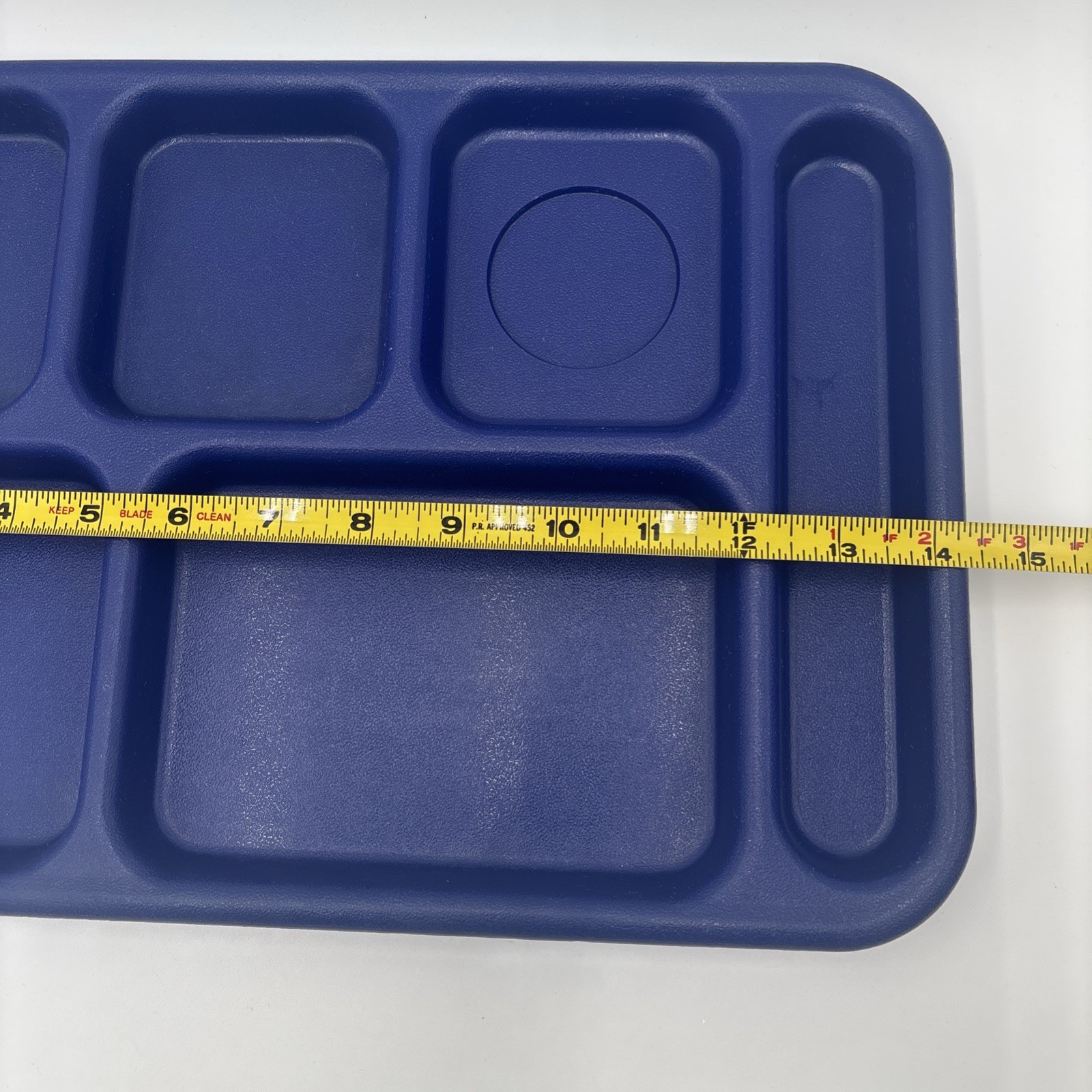 2 pcs Cambro Blue 6 Compartment Divided Food Tray Cafeteria School Lunch 10146CW