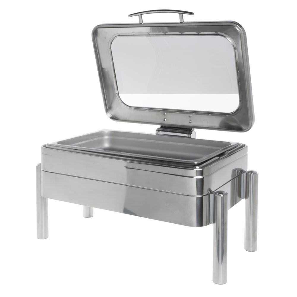 HUBERT Chafer 8 4/5 Qt Modern Style Full Size Stainless Steel – 22 4/5″L x 18