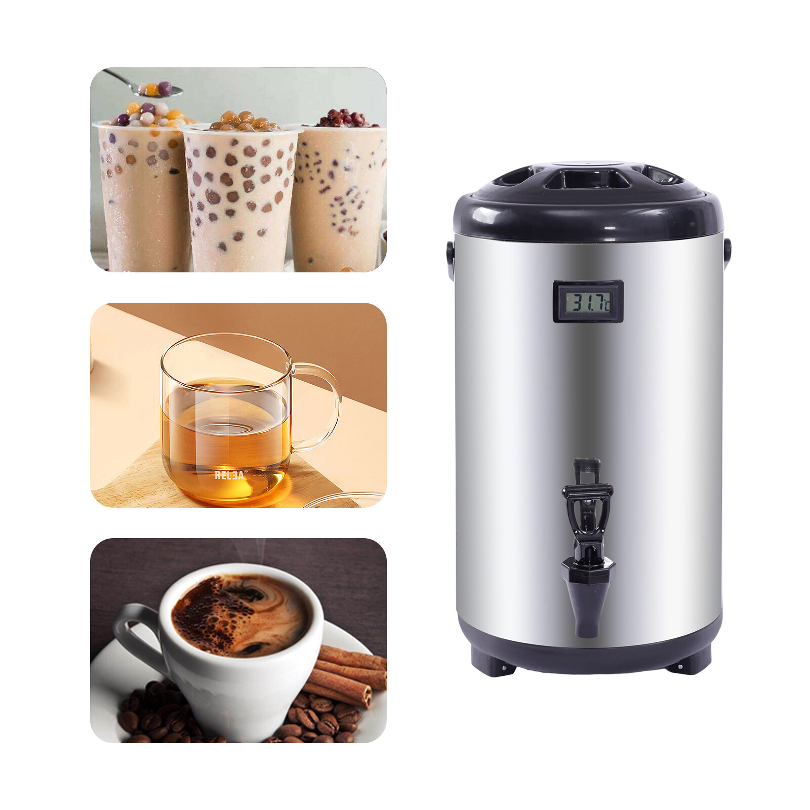 3.17Gal Insulated Thermal Hot and Cold Thermal Coffee Airpot Beverage Dispenser