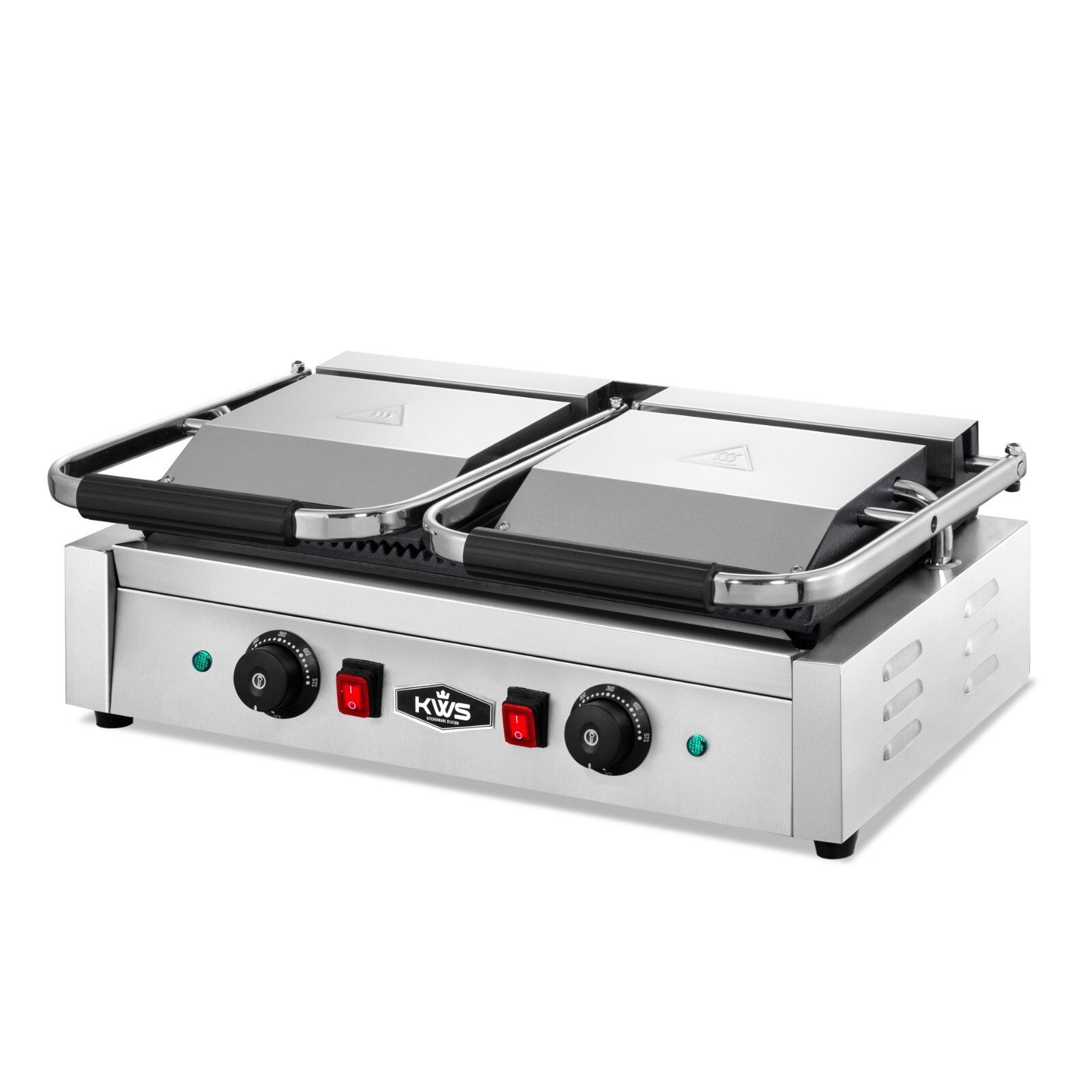 KWS CPM-23 Electric Commercial 3400W Panini Grill 19″x 9″ Cooking Surface