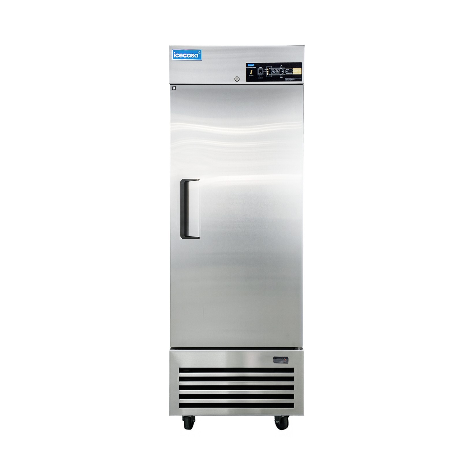 27″ Commercial Fridge, ICECASA Single Door Commercial Reach-In Cooler 23 Cu.ft