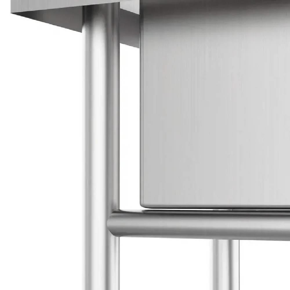 40″ H Commercial Sink Stainless Steel 2 Compartment Free Standing Sink Silver