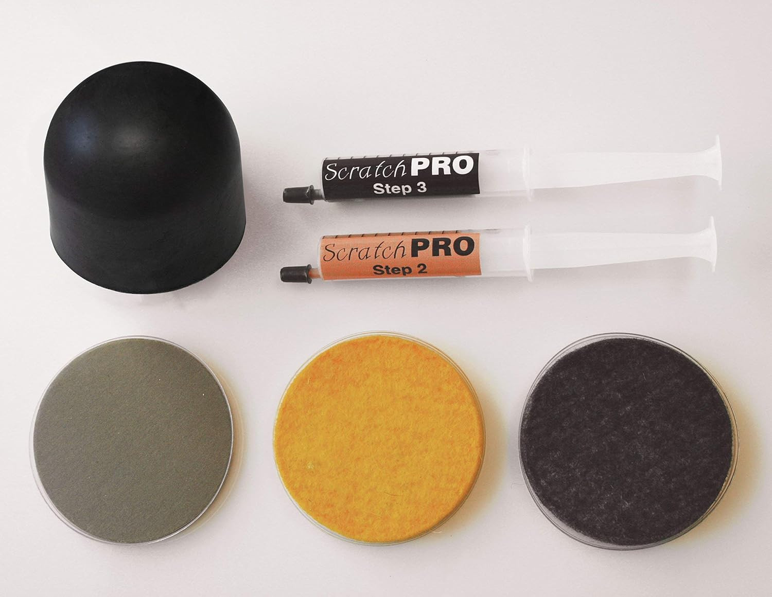 Kit for Polishing and Repairing Stainless Steel Sinks, with Diamond Buffing Comp